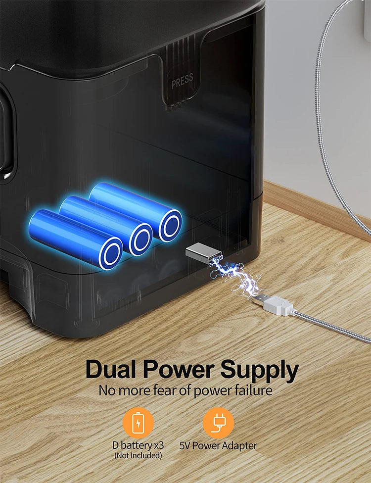 6L Automatic Cat Feeders Timed Pet Feeder for Cats with Dry Food Dispenser Button Control 10s Voice Recorder Smart Pet Feeder