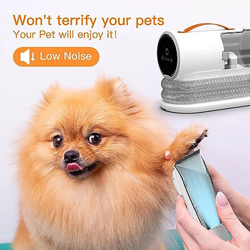 Pet Grooming Tools and Vacuum Pet Hair Remover Large Capacity Dog Grooming Vacuum for Shedding with 5 Low Noise Dog Hair Dryer