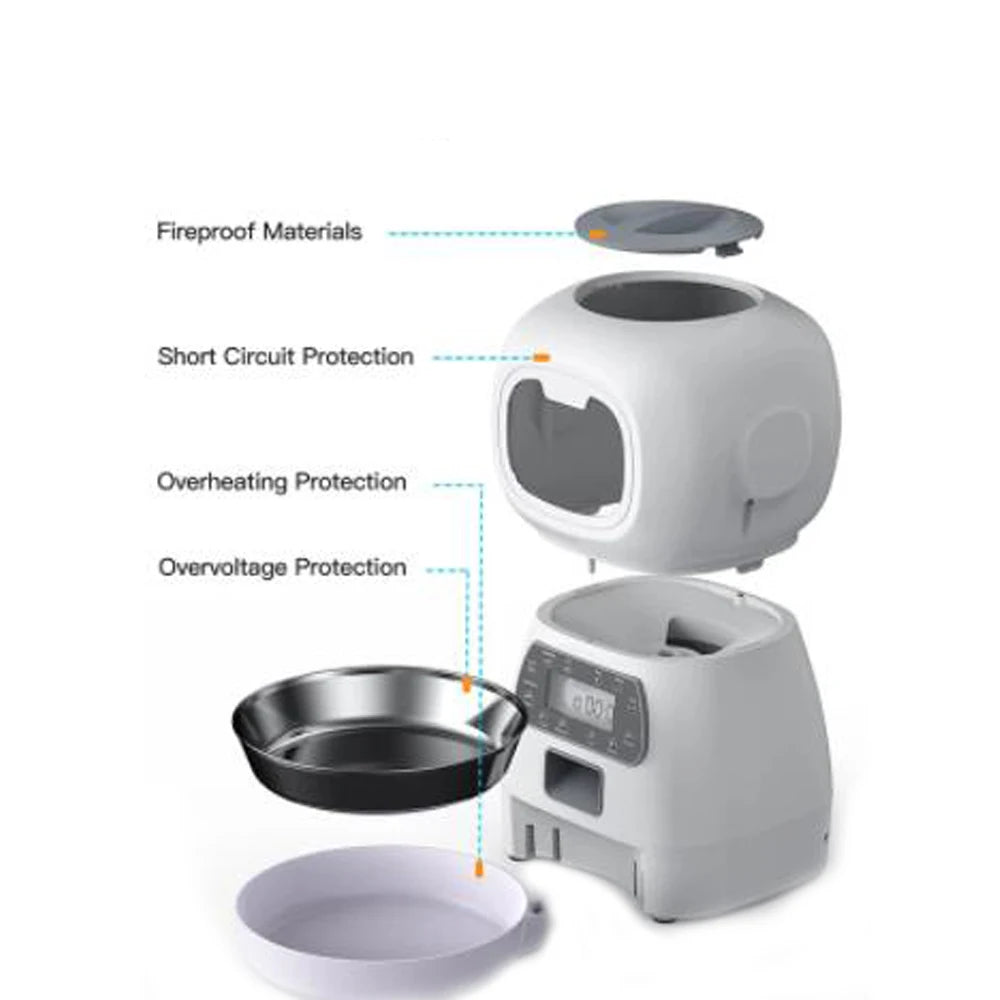 3.5L Automatic Dog Feeder Smart Food Dispenser Wifi Cats Dogs Timer Stainless Steel Bowl Auto Dog Cat Pet Feeder Pet Supplies