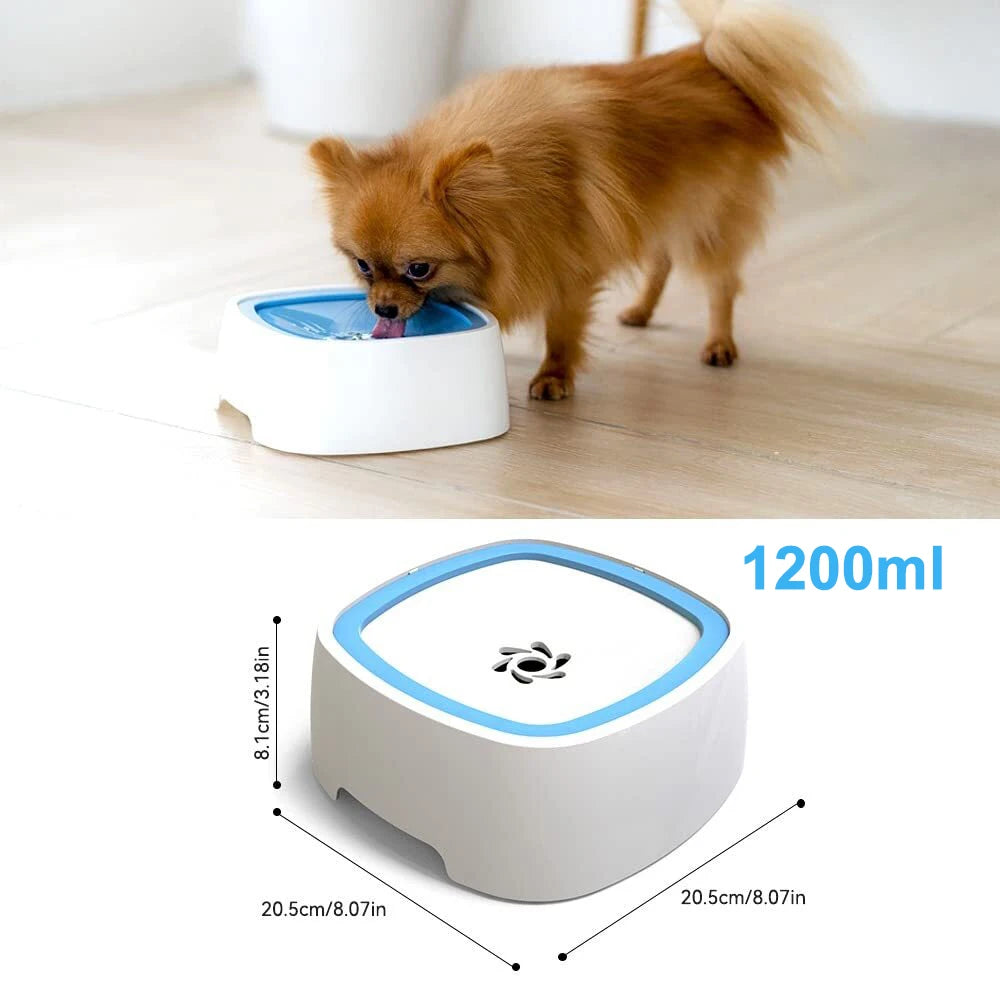 1.2L Floating Water Bowl for Dogs Cats Anti Spill Pet Bowl No Spill Dog Water Bowl Cat Fountain Design Dog Products