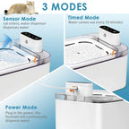 3L Wireless Cat Water Fountain 5200mah Rechargeable Smart Sensor Cordless Automatic Pet Water Fountain Cat Water Dispenser